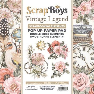 ScrapBoys Vintage Legend Designpapiere - Pop Up Paper Pad