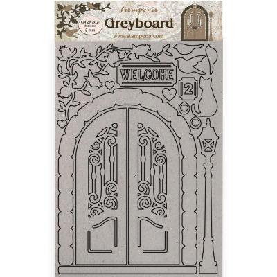 Stamperia Casa Granada Greyboard - Welcome Door