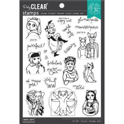 Hero Arts Clear Stamps - Art Meowseum