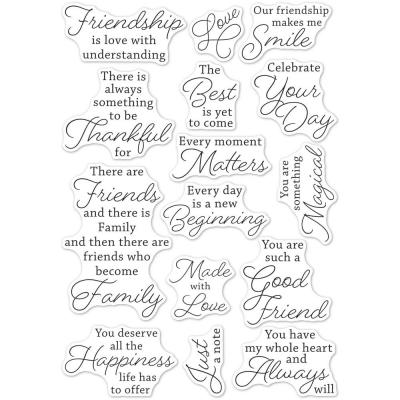 Memory Box Clear Stamps - Friends & Family