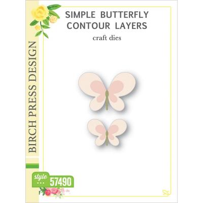 Birch Press Design Dies - Simple Butterfly Contour Layers