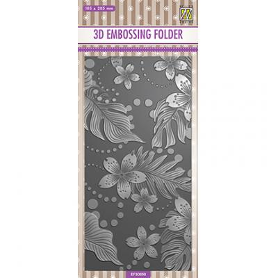 Nellies Choice 3D Embossingfolder - Flowers Leaves & Flowers