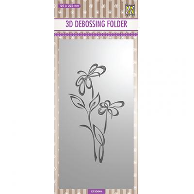 Nellies Choice 3D Embossingfolder - Flower