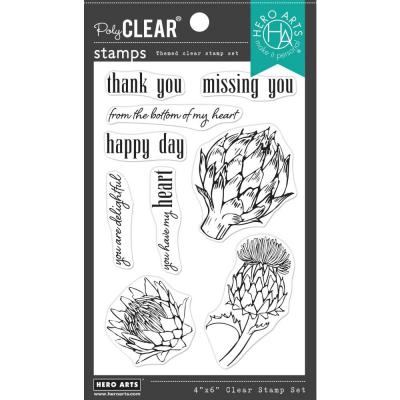 Hero Arts Clear Stamps - Artichoke Blooms