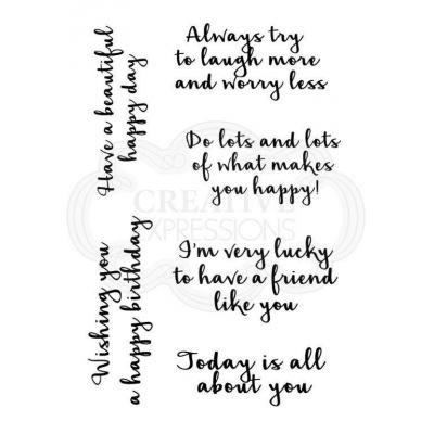 Creative Expressions Woodware Clear Stamps - Happy Thoughts