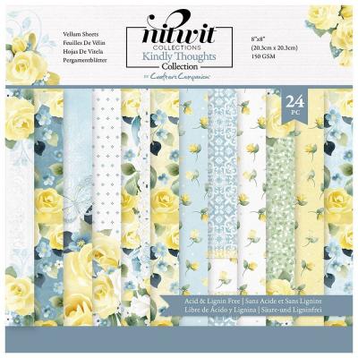 Crafter's Companion Kindly Thoughts Designpapier - Vellum Pad