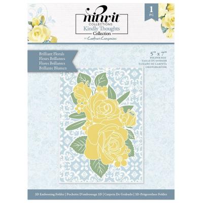 Crafter's Companion Kindly Thoughts 3D Embossing Folder - Brilliant Florals