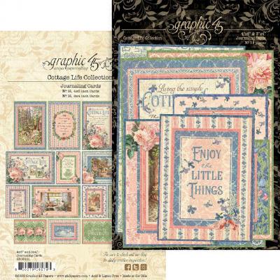 Graphic 45 Cottage Life Die Cuts - Journaling Cards