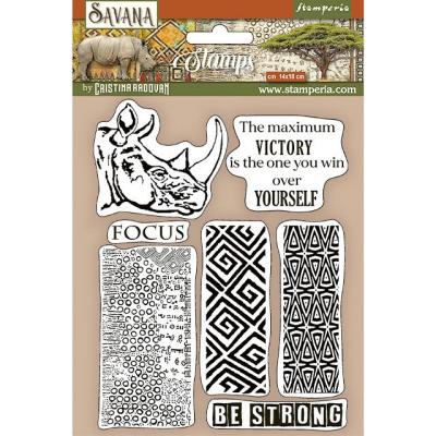 Stamperia Savana Natural Rubber Stamps - Grafiti