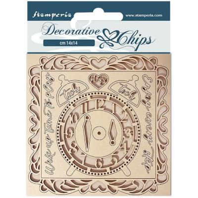 Stamperia Daydream Decorative Chips Embellishments - Clock