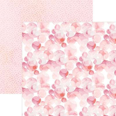 Paper House Watercolor Polka Dots Desingpapier - Pink