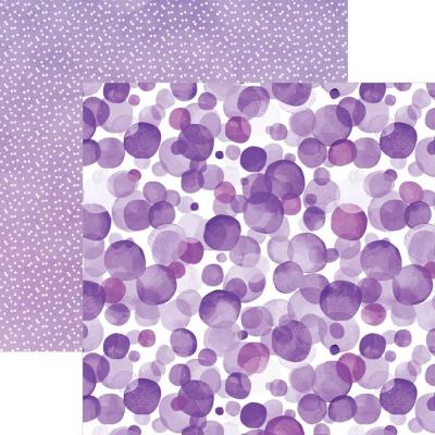 Paper House Watercolor Polka Dots Desingpapier - Purple