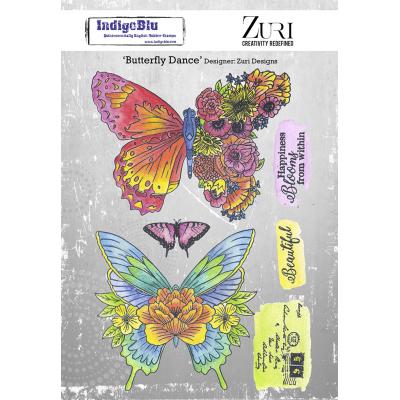 IndigoBlu Rubber Stamps - Butterfly Dance