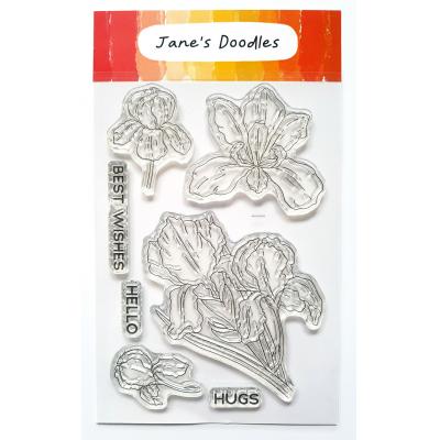 Jane's Doodles Clear Stamps - Iris