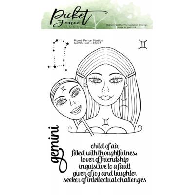 Picket Fence Studios Clear Stamp - Gemini Girl
