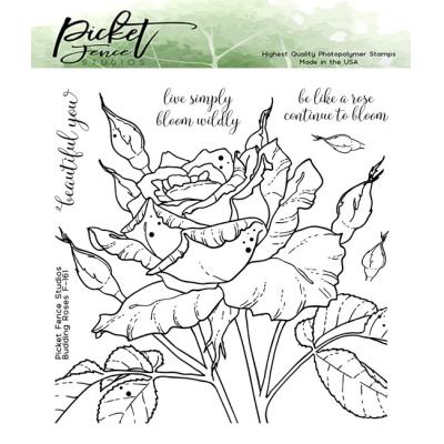 Picket Fence Studios Clear Stamp - Budding Roses