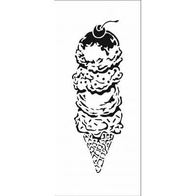 The Crafter's Workshop Stencil - Ice Cream Cone