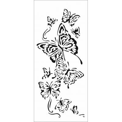 The Crafter's Workshop Stencil - Flying Butterflies