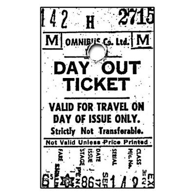 Crafty Individuals Rubber Stamp - Day Out Ticket
