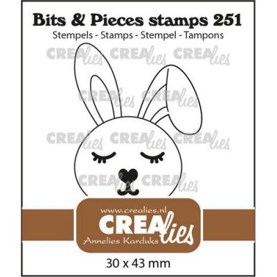 Crealies Clear Stamp - Hase mit geschlossen Augen