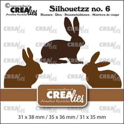 Crealies Silhouetzz Stanzschablonen - Kaninchen/Hasen