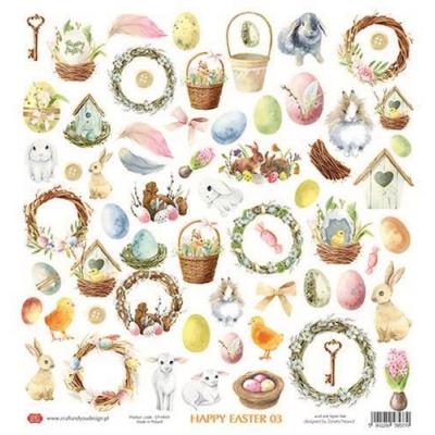 Craft&You Happy Easter Ausschneidebogen - Bunnys And Eggs
