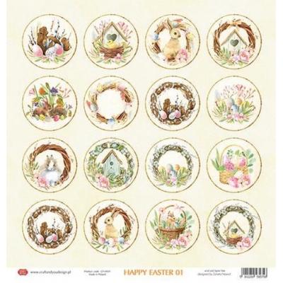 Craft&You Happy Easter Ausschneidebogen - Circles