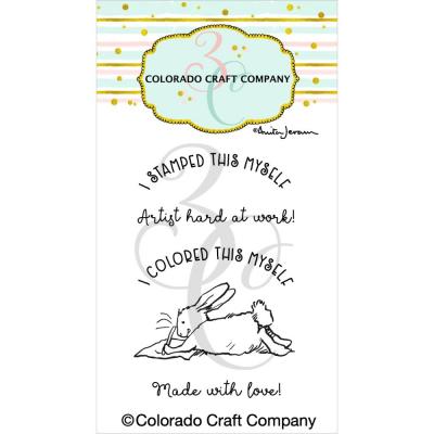 Colorado Craft Company By Anita Jeram Clear Stamps - Back Card Bunny Mini