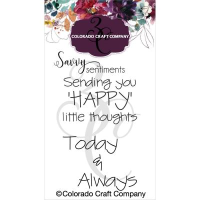 Colorado Craft Company Clear Stamps - Happy Thoughts Mini - Savvy Sentiments