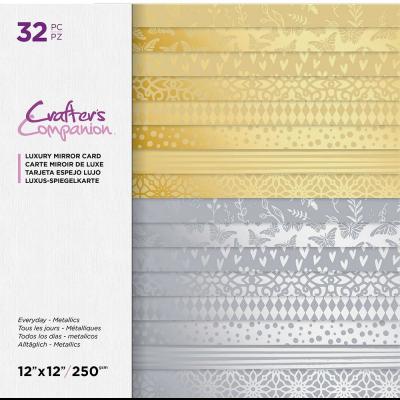 Crafter's Companion Luxury Mirror Card Pad Spezialpapiere - Everyday Metallics