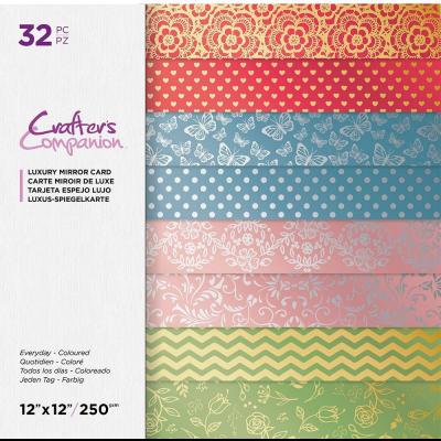 Crafter's Companion Luxury Mirror Card Pad Spezialpapiere - Everyday Coloured