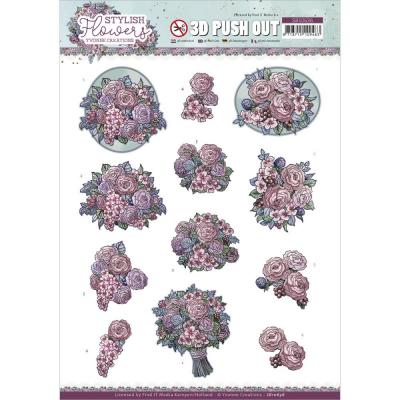 Find It Trading Yvonne Creations Stylish Flowers Punchout Sheet - Sweet Bouquet