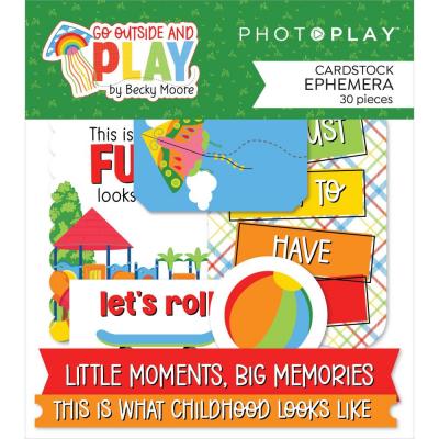 PhotoPlay Go Outside And Play Die Cuts - Ephemera