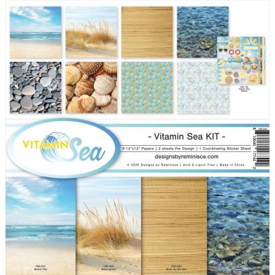 Reminisce Vitamin Sea Designpapiere - Collection Kit