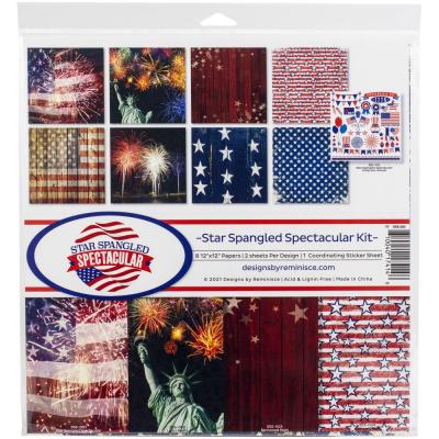 Reminisce Star Spangled Spectacular Designpapiere - Collection Kit