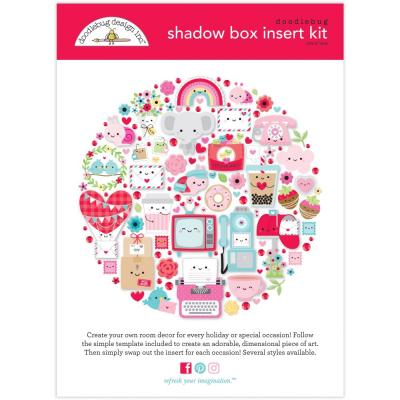 Doodlebug Lots Of Love - Shadowbox Insert Kit