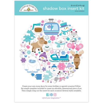 Doodlebug Winter Wonderland - Shadowbox Insert Kit