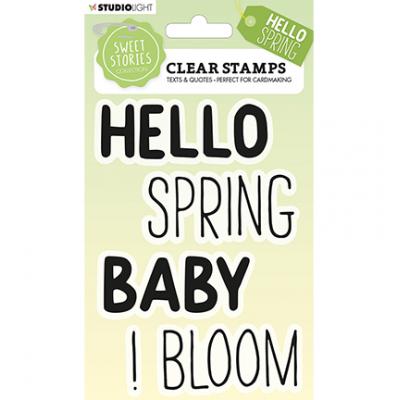 StudioLight Sweet Stories Nr.214 Clear Stamps - Hello Spring