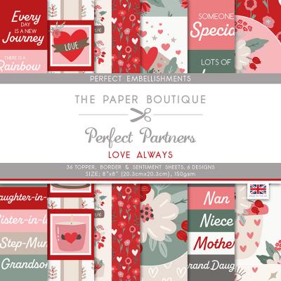 The Paper Boutique Perfect Love Always Designpapier - Embellishment Pad