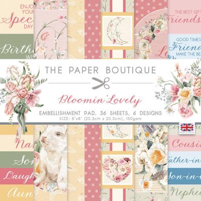 The Paper Boutique Bloomin Lovely Designpapier - Embellishment Pad