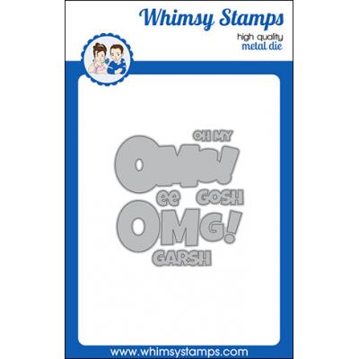 Whimsy Stamps Die Set - OMG! Word And Shadow