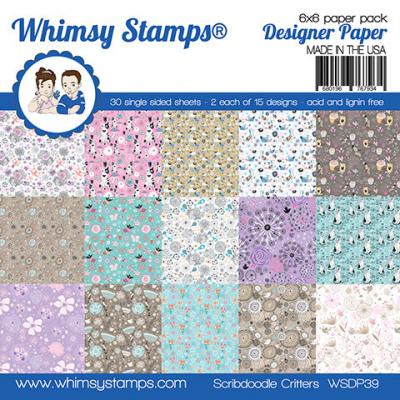 Whimsy Stamps Designpapier - Scribdoodle Critters