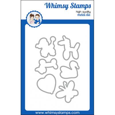 Whimsy Stamps Denise Lynn and Barbara Sproatmeyer Outlines Die Set - Party Animal Balloons