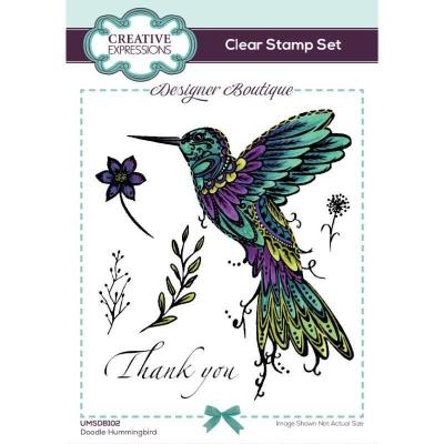 Creative Expressions Designer Boutique Clear Stamps - Doodle Hummingbird