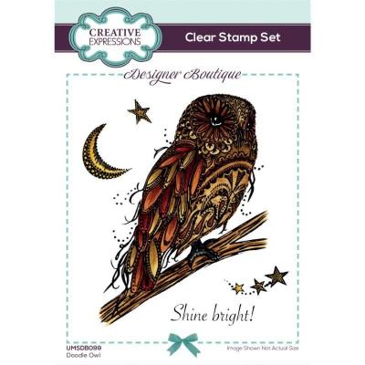 Creative Expressions Designer Boutique Clear Stamps - Doodle Owl