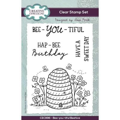Creative Expressions Sam Poole Clear Stamps - Bee-you-tiful Beehive