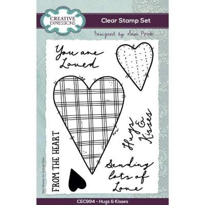 Creative Expressions Sam Poole Clear Stamps - Hugs & Kisses