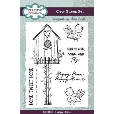 Creative Expressions Sam Poole Clear Stamps - Happy Home