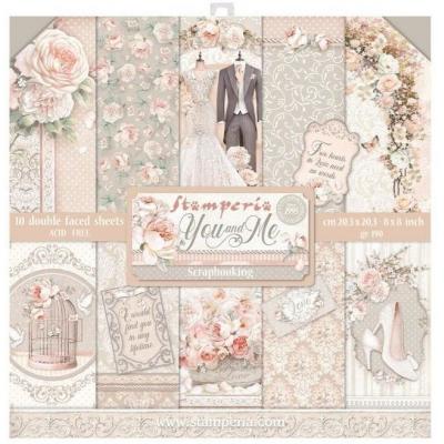 Stamperia You And Me Designpapiere - Paper Pack