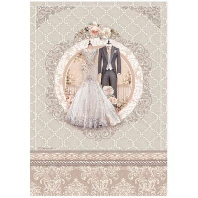 Stamperia You And Me Rice Paper - Wedding Dress - Reispapier